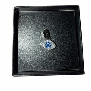 S925 Crystal Evil Eye Charm Pendant - Women Jewelry